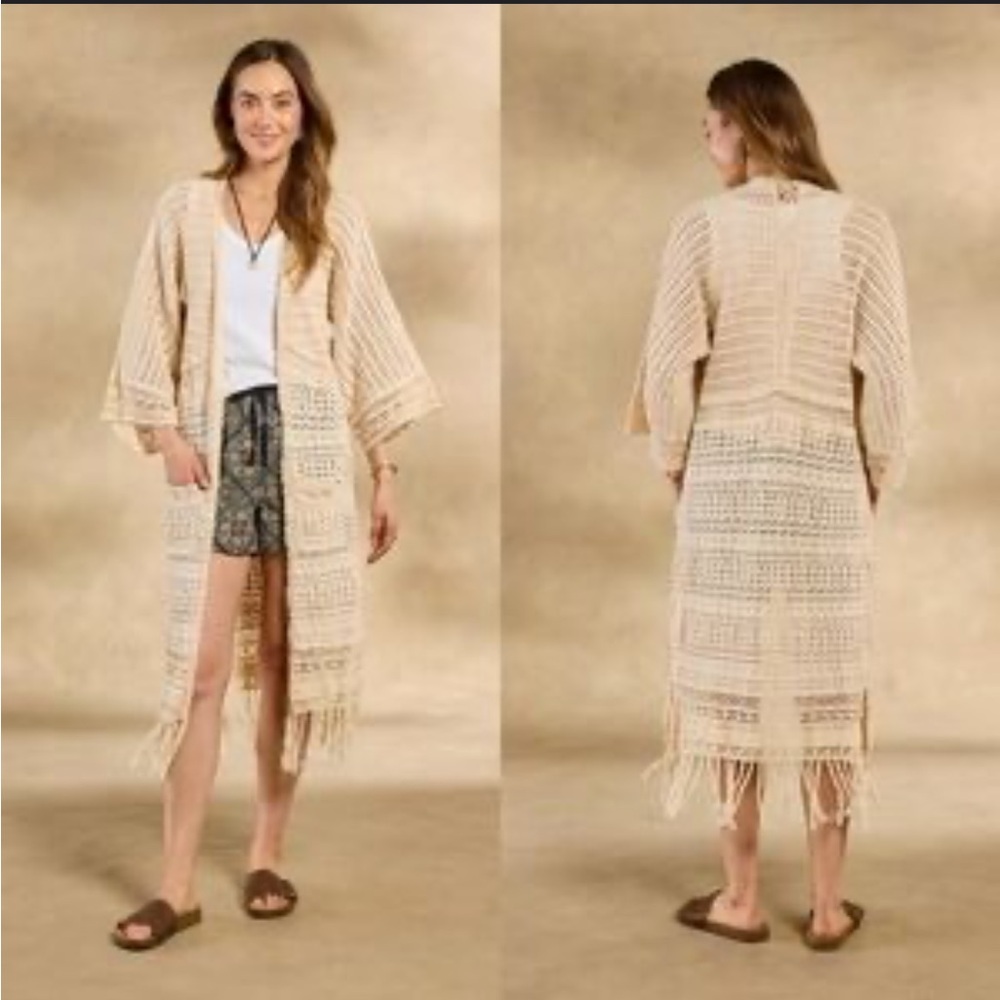 SUNDANCE ISLAND SANDS DUSTER CARDIGAN SWEATER anthropology women’s xl xxl #701